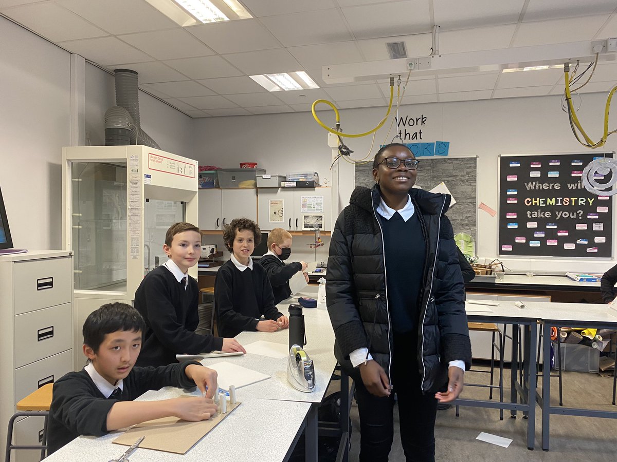 A big thank you to Lewis from Total who came along to our STEM club today to give some advice on their bridge designs and talk to our seniors about life as an engineer 🔭🧬🧪👩‍🔬