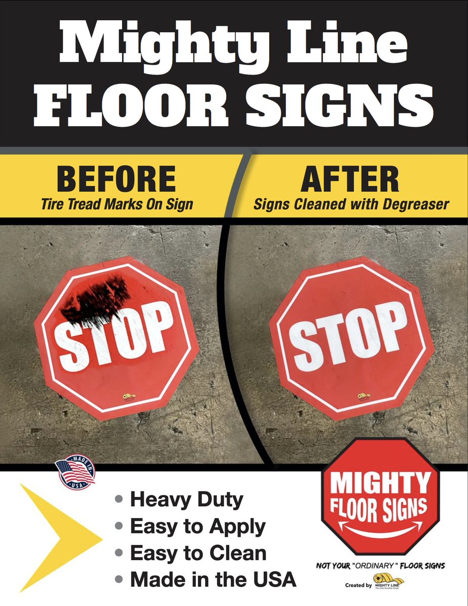 MightyLine's tweet photo. New Mighty Line Floor Signs Making Waves!
https://t.co/hkptoQp2WO
#FloorSigns #Safety #MightyLine #Signs https://t.co/oiJmNVJ7B2