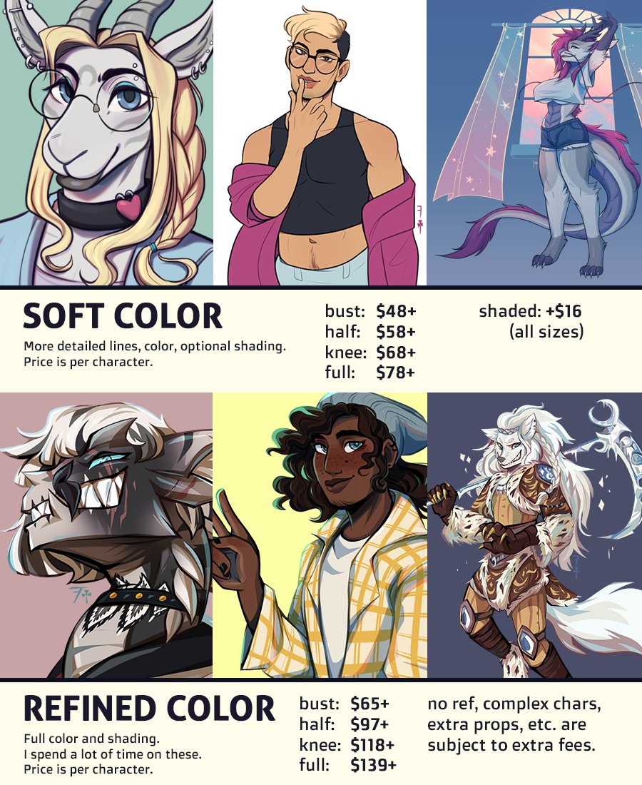 Commissions open again! For basically every style I have. Feel free to use the form, DM, or email me (preferred) with your inquiry~

INFO: https://t.co/lLvAQw5Dzt
SLOTS/QUEUE: https://t.co/kHOQOZPuji

PAYPAL or 🇵🇭 BPI/GCash!
CONTACT: 7clubsart (at) gmail 