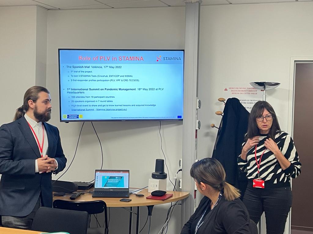STAMINA Project (@stamina_project) on Twitter photo Thanks to the European 🇪🇺 research project <a href="/stamina_project/">STAMINA Project</a>, we are getting prepared for facing #pandemics and the effective coordination between all public services for citizens.
We are presenting this project in #Paris to both the <a href="/Gendarmerie/">Gendarmerie nationale</a> and the <a href="/PoliceNationale/">Police nationale</a>.🇫🇷👮 Thanks to the European 🇪🇺 research project <a href="/stamina_project/">STAMINA Project</a>, we are getting prepared for facing #pandemics and the effective coordination between all public services for citizens.
We are presenting this project in #Paris to both the <a href="/Gendarmerie/">Gendarmerie nationale</a> and the <a href="/PoliceNationale/">Police nationale</a>.🇫🇷👮