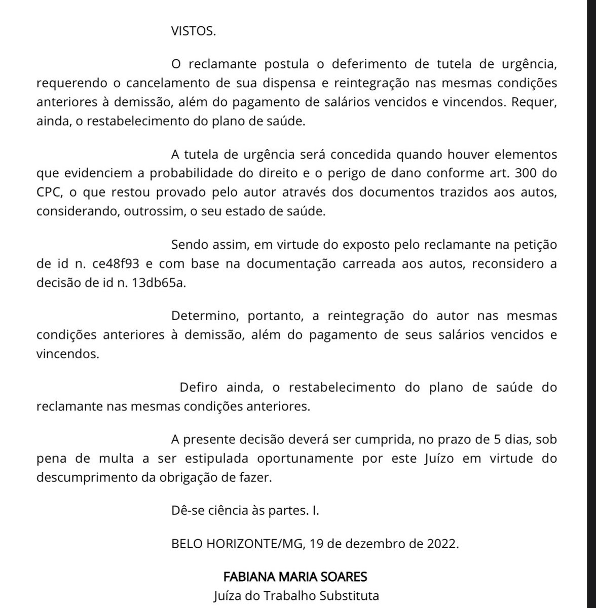 Fechando o ano e abrindo o recesso com chave de ouro! Show de bola! Liminar deferida contra grande rede de supermercados <a href="/advfelipegrossi/">Felipe Grossi Dias</a> #magfabh