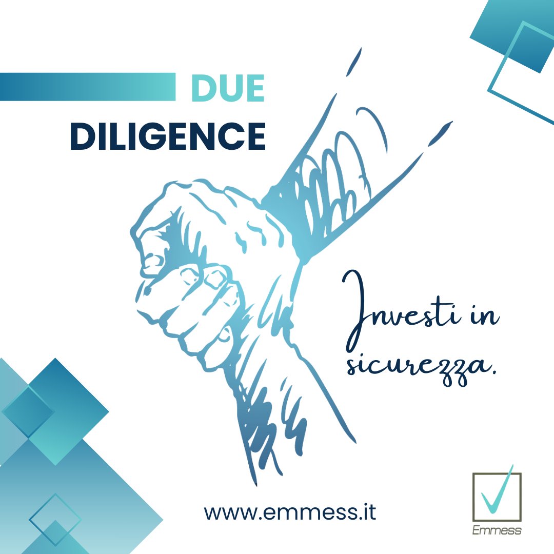 Emmess_Srl's tweet photo. Per “Due Diligence” si intendono tutte le attività di #auditing volte a valutare la convenienza di un affare, individuandone eventuali rischi o costi occulti.
Richiedi il nostro supporto!
#emmess #emmesslifestyle #consulenza #businessmanagement #investimento #negoziazione https://t.co/V0aqtW2xiu