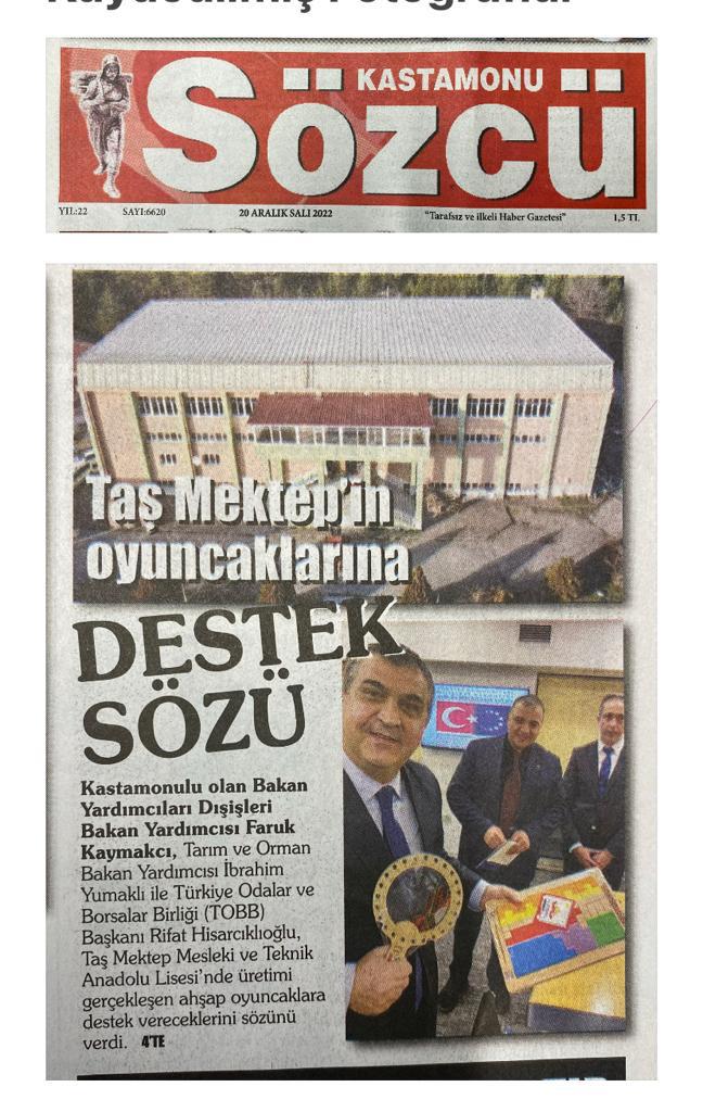 KTasmektep's tweet photo. Yerel basınımızdan "Kastamonu Taşmektep Oyuncak 1869" https://t.co/3IoMESUrkl