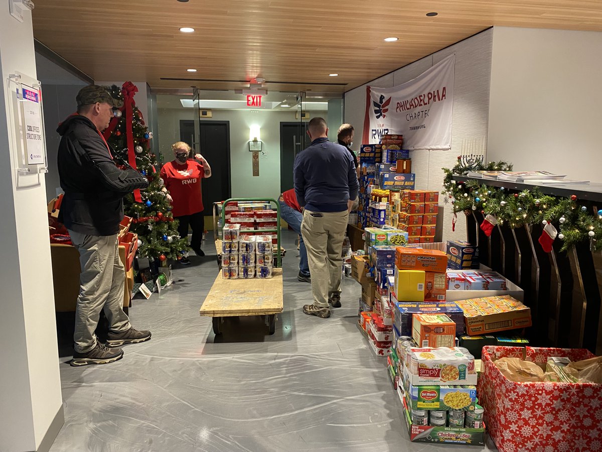 StructureTone's tweet photo. Thanks to everyone at #StructureTonePhiladelphia for contributing to our annual food drive in collaboration with @TeamRWB We couldn't be more proud of our family of companies for continuously making the season brighter for our local veterans in need. #GivingBack #HolidaySeason https://t.co/IHOVYIvenU