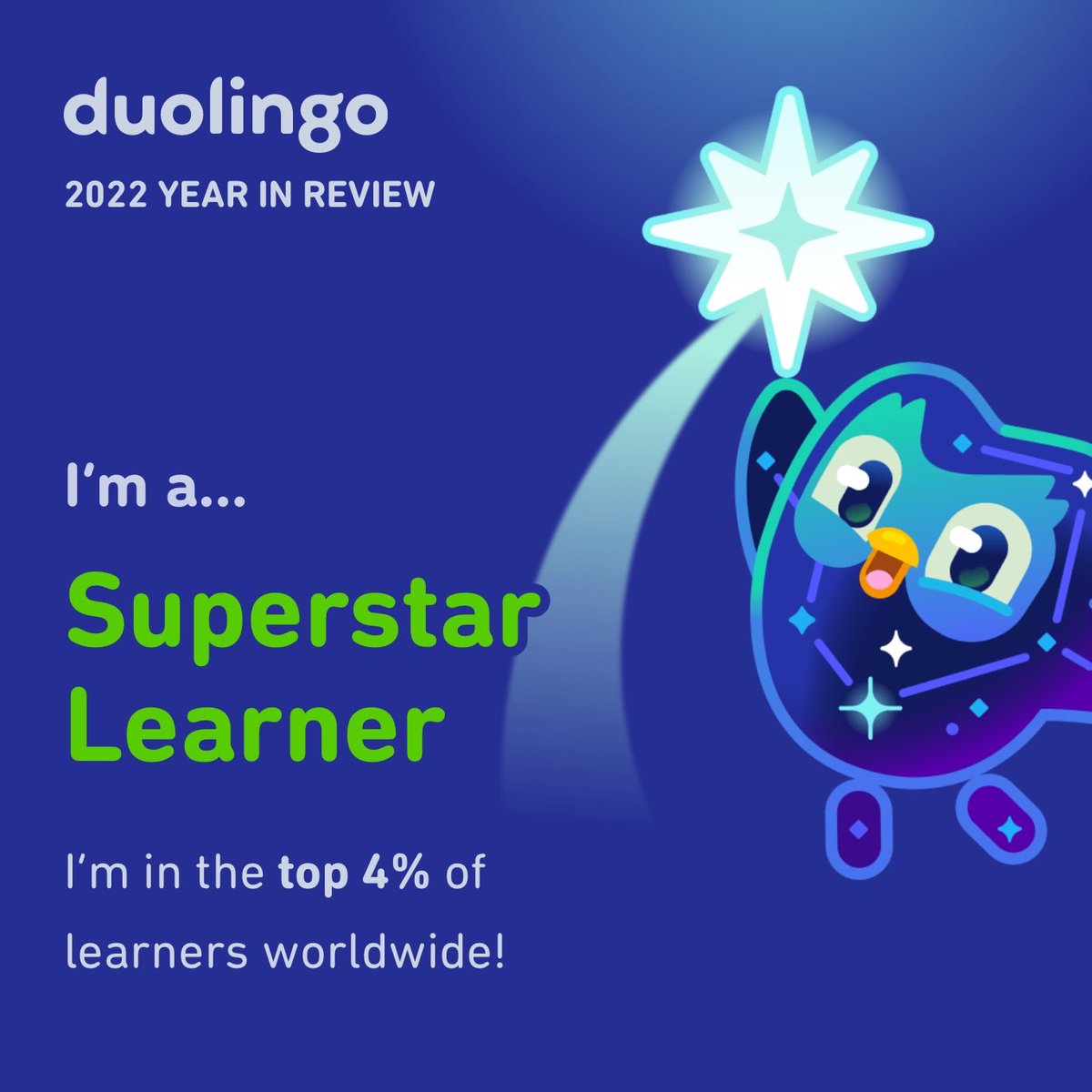 HowardTeacher's tweet photo. I’m a Superstar Learner! What’s your Duolingo learner style? #Duolingo365 https://t.co/qc2vDCJDKe