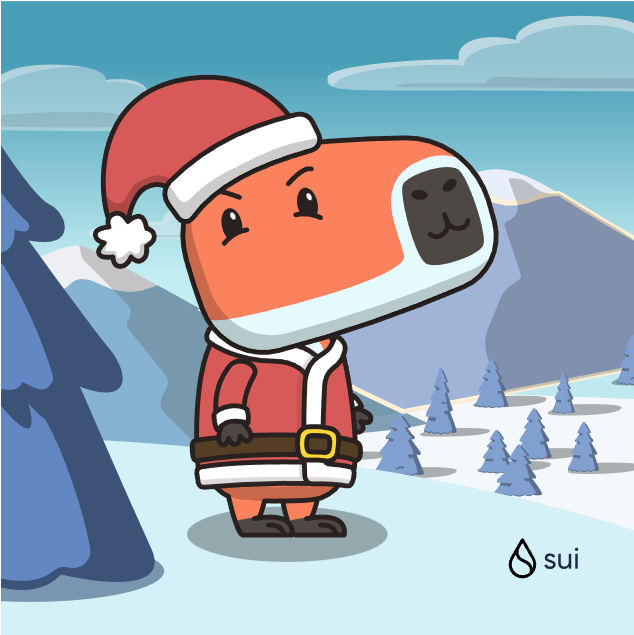 sunhuy99's tweet photo. CAP-FOX: I am the fox I have lived here for a long time, thank you Sui for bringing you to my place in a beautiful snowy mountain, now I will take you to visit the beautiful scenery here with Sui and Fox. #CapyHolidays https://t.co/lsBie5Jcnh