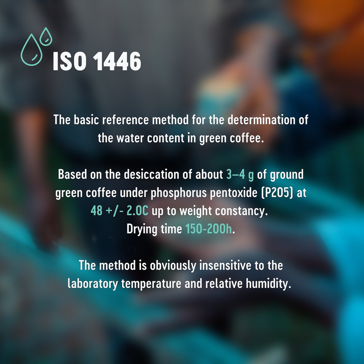 TheCenterCoffee's tweet photo. The International Organization for Standards (ISO) has issued three ISO standards for measuring moisture content in coffee...
💧 ISO 1446
💧 ISO 6673 
💧 ISO 1447
#learnsmart #coffeeeducation #moisturecontent #greencoffee https://t.co/6Ky8WqtrM1