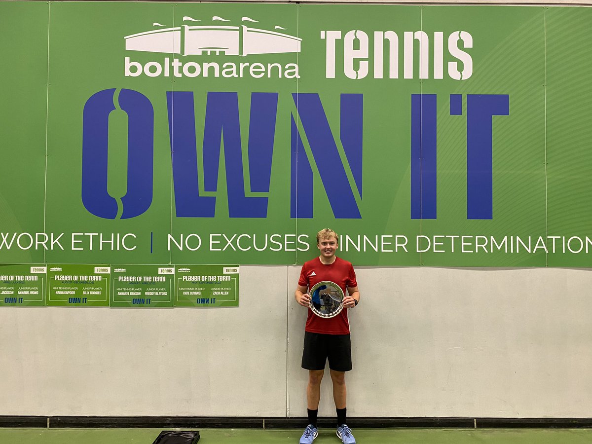BoltonTeam's tweet photo. Today was a special day for @BlaydesBilly as he continues his tennis journey with @AuburnMTennis from Jan.The team presented a special achievement award for his commitment to Bolton and leadership qualities
Thanks to everyone involved in his journey #teambolton #pathway #ownit https://t.co/cNlJfCbQFg