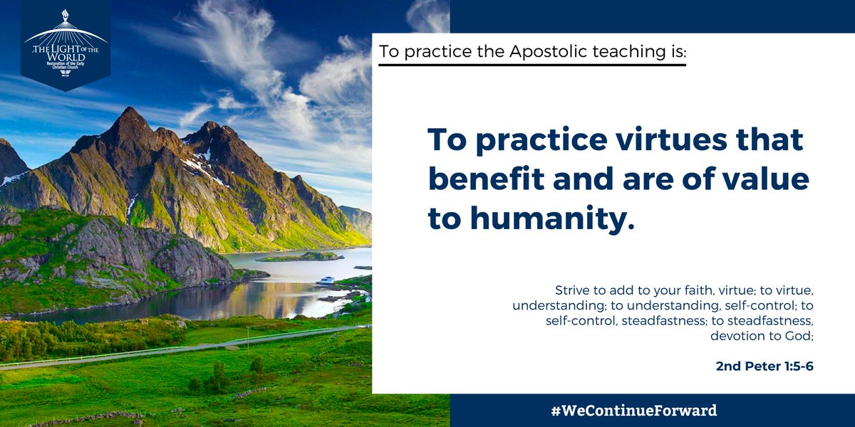 tlotwchurch's tweet photo. Patience allows us to abide by God's designs and to take refuge in prayer. Love keeps us in #PerfectUnity, freely and happily serving the Almighty. Goodness allows us to continue giving testimony of the Gospel through our actions, benefiting society.

#WeContinueForward https://t.co/F79sM5OCQZ