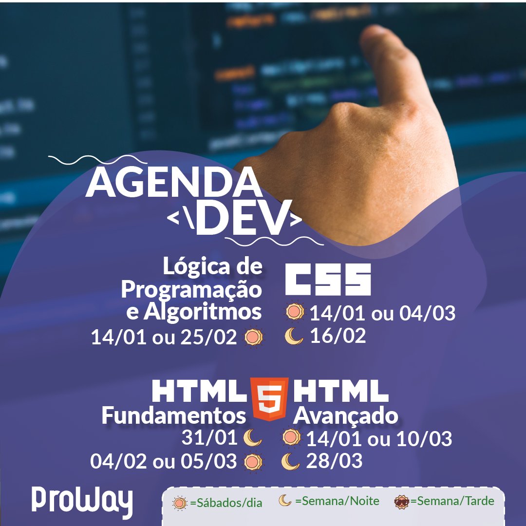 prowayinfo's tweet image. ➡Estamos esperando você por aqui. 
#cursodeprogramação #aprenderaprogramar #cursodelógicaealgoritmos
