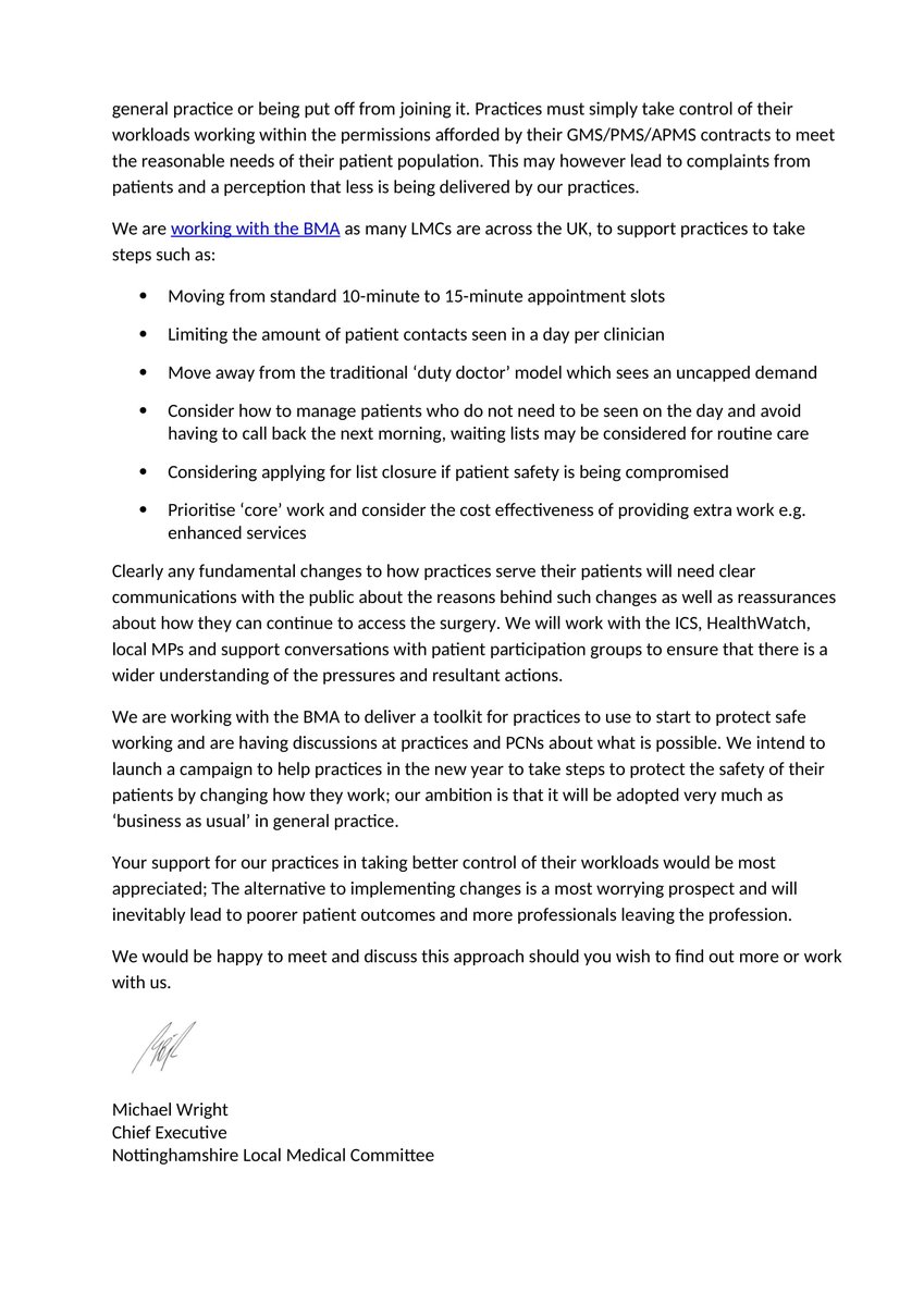 Michael Wright (@wrighto74) on Twitter photo General practice struggles like the rest of the NHS. We must protect patient safety. nottinghamshirelmc.co.uk/admin/resource…. We all have limits. Our letter to the integrated care system invites colleagues to work with us for safer patient care and greater continuity of care <a href="/NottsLMC/">Nottinghamshire LMC</a> <a href="/BMA_GP/">General Practice</a> General practice struggles like the rest of the NHS. We must protect patient safety. nottinghamshirelmc.co.uk/admin/resource…. We all have limits. Our letter to the integrated care system invites colleagues to work with us for safer patient care and greater continuity of care <a href="/NottsLMC/">Nottinghamshire LMC</a> <a href="/BMA_GP/">General Practice</a>