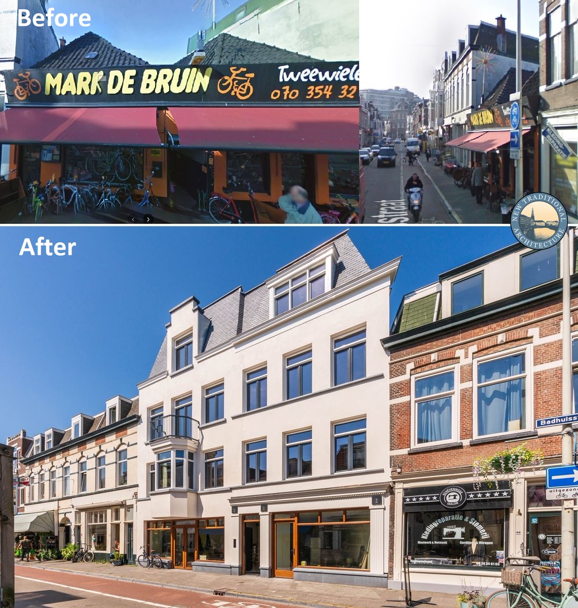 Many cities do the mistake (Stockholm, where I live, not the least) of only thinking in quantitative terms when it comes to new housing. This more than often destroy the qualities that attracted people in the first place. With gentle density like this project in the Hauge (NL) ..