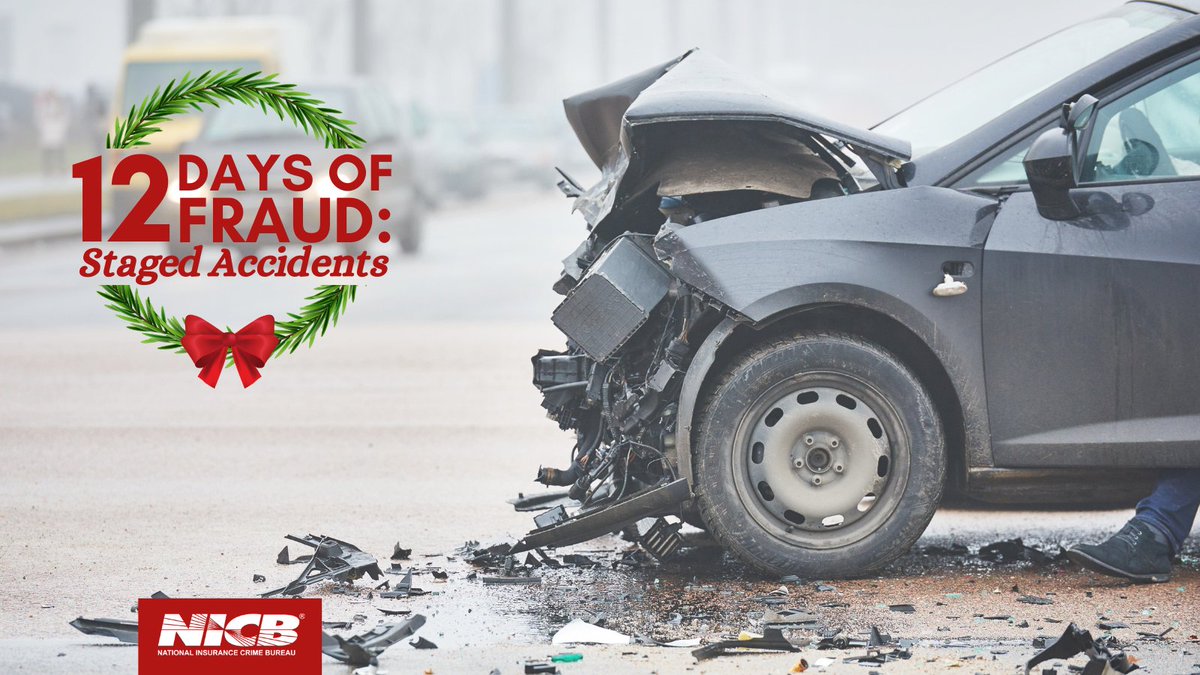 insurancecrime's tweet photo. On the 9th day of fraud, a “slammer” said to me: Not every “accident” is an accident in reality! Common types of #StagedAccidents to watch out for: https://t.co/h2tXONWMR7 #12DaysofFraud https://t.co/OeMGZPqCGX