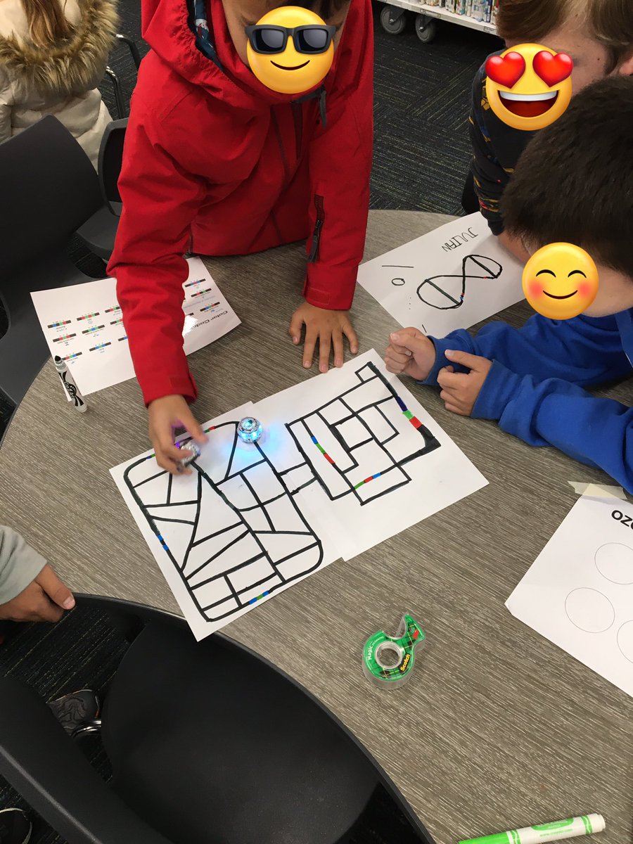 GlenhopeLibrary's tweet photo. Watch out world, Glenhope has a bunch of new “drivers” on the road. Robot drivers, that is! Students in grades 2-5 have now shown their proficiency in driving Ozobots, Spheros, and Dash robots in the Glenhope Library! #hocGCISD22 @GCISDigital @GHESGators https://t.co/oAGPvtUJYw