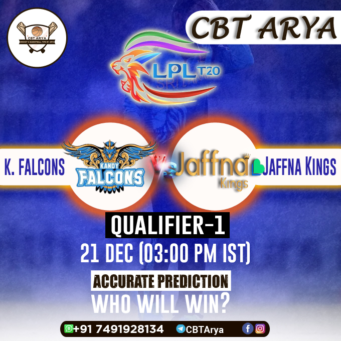 Lanka Premier League 2022
Kandy Falcons vs Jaffna Kings, Qualifier 1

WHO WILL WIN?
ACCURATE PREDICTION

#srilankacricket #srilankat20league #lplt20 #lankat20 #srilankacricket #t20 #t10 #t20series #jackpot #cricket #cricketlovers #cricketlover #jackpotwinner #cricketanalyst