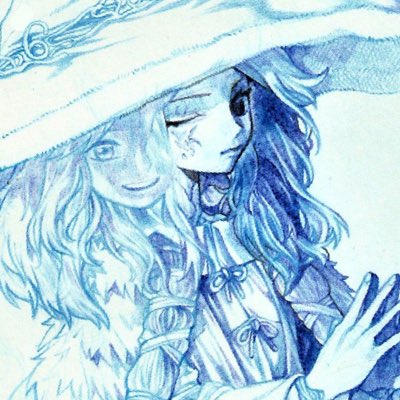 ranni the witch 1girl hat witch hat solo fur cloak cracked skin cloak  illustration images