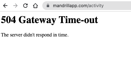 artionet's tweet photo. @MailchimpStatus your backoffice is actually no more responding. https://t.co/n5YaVgzjCv