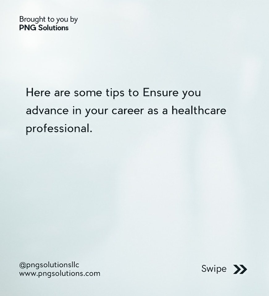 pngsolutionsllc's tweet image. Regardless of your role in the healthcare ecosystem it is important to understand how you can better yourself within your field.

Here are some tips to ensure you achieve the best pace of advancement in your healthcare career.

#pngsolutions #healthcare #healthcareworkers