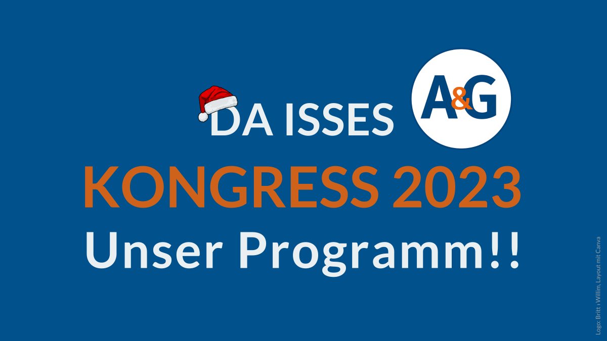 Kongress_AuG's tweet photo. 🥁Wir präsentieren euch heute das Programm des kommenden Kongresses. Mehr als 100 Veranstaltungen an vier Tagen erwarten euch im kommenden Jahr, sowohl digital als auch analog. Schaut rein: https://t.co/IcgNecqxI7! Anmelden könnt ihr euch im Januar 2023. #KongressAuG2023 https://t.co/Ii3mEgecWE