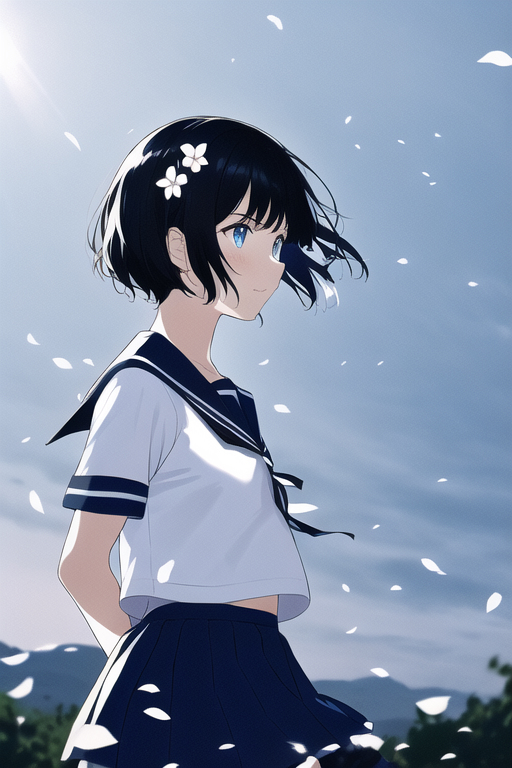 pandora369zero's tweet image. 貴方の事が・・・好きっ！大好き！ #NovelAI #StableDiffusionGUI #創作 #セーラー服 #女子高生 #恋 #彼女 #青春 #日常 pixiv.net/artworks/10376…