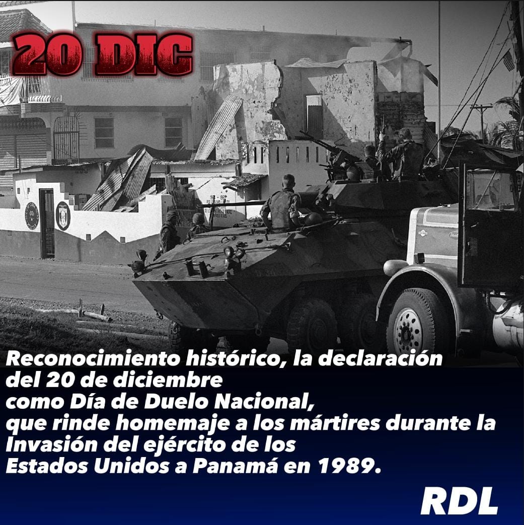 Día de Duelo Nacional.
#33años
Invasión de Estados Unidos a Panamá
20 de diciembre de 1989.

<a href="/PRDesPanama/">PRD Panamá</a>