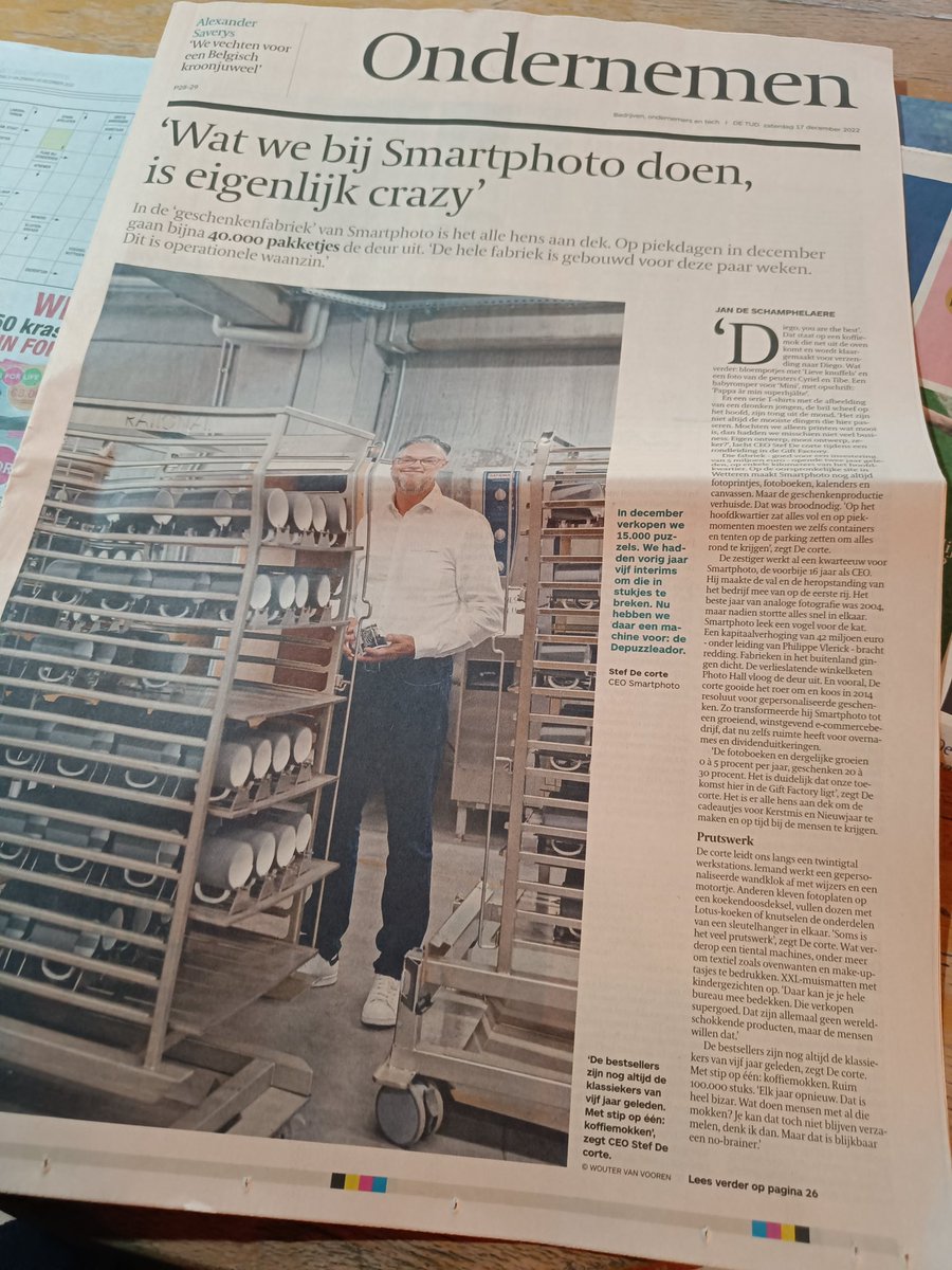 Knap traject en boeiend verhaal van <a href="/smartphoto_be/">smartphoto_be</a> <a href="/stefdc/">Stef De corte</a> in <a href="/tijd/">De Tijd</a>. Heel fijn om dit succesverhaal van relatief dichtbij te zien slagen en het continu verbeterproces waar te nemen. 👌#inspired
