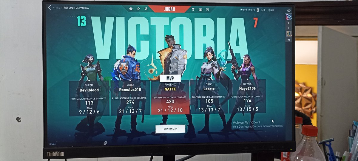 sebanull_'s tweet photo. cada día mejor 😎🤙 son las primeras partidas que ganó y salgo MVP #valorant #pc #Chile #gaming https://t.co/JQqija4wqw