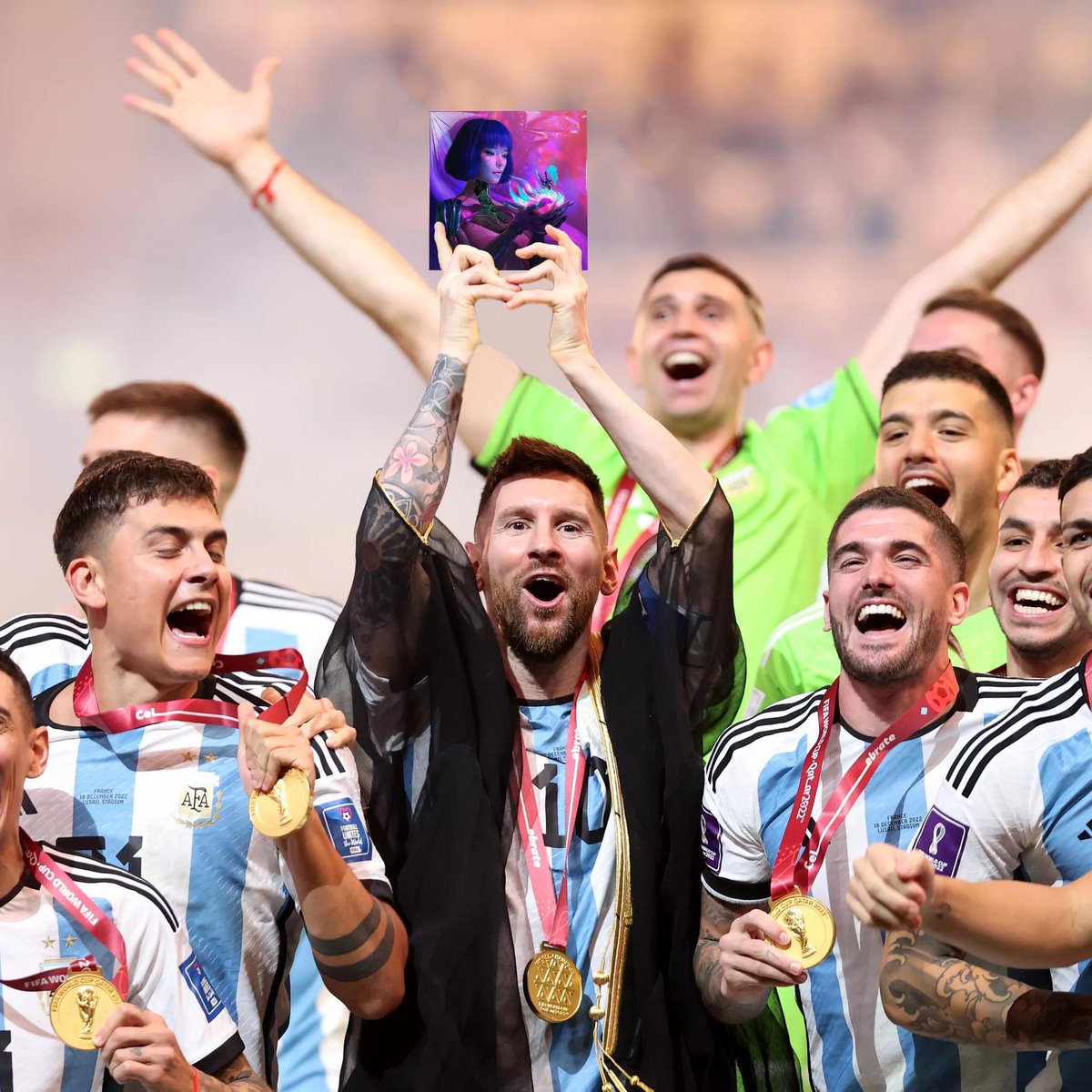 MESSI AND THE BOYS CELEBRATING ALBUM OF THE YEAR 😍

WE WOULD ALSO LIKE TO CONGRATULATE YOU AND TEAM ARGENTINA FOR THE CUP 👏🫶

#withindestruction #lotus #aoty #messi #argentina #worldcup