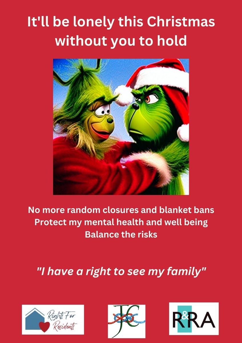 Relresuk's tweet photo. Is your hospital or care home shut down due to an outbreak? Have visits been stopped?
Send them our template letter to challenge this:
https://t.co/Gb4cXyRram
No-one should be left isolated this xmas.
#EndIsolationInCare #CareSupporter
@KirstieMAllsopp https://t.co/f4WEBW9mKI