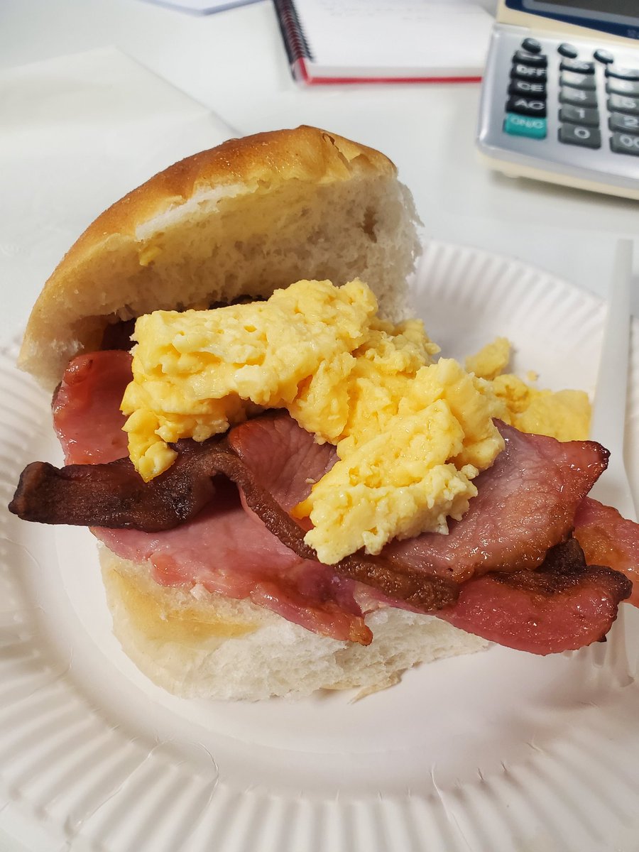 Annual Christmas breakfast prepared by our wonderful @AngelHillFood Chefs. Like to say that I got extra 🥓 Thank you Chefs! 😉😃👍    @ServestFoodCo