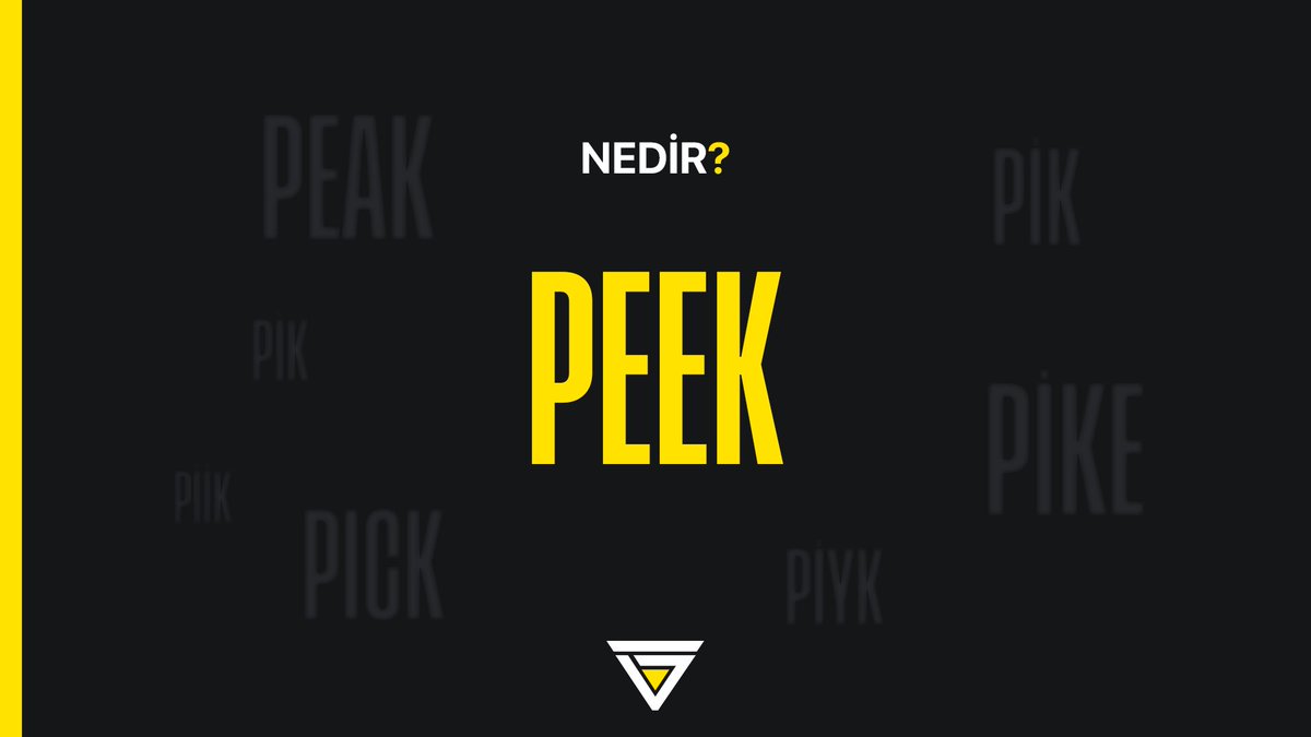 LOOKINGdotgg's tweet photo. PEEK NEDİR?

Online oyunlarda sıklıkla kullandığımız peek terimi, rakip oyuncunun bulunduğu yere aim koyularak çıkılmasına denir. Yanlış kullanımları arasında “peak” ve “pick” kelimeleri sıkça yer alır. https://t.co/SCPEp5c3K9