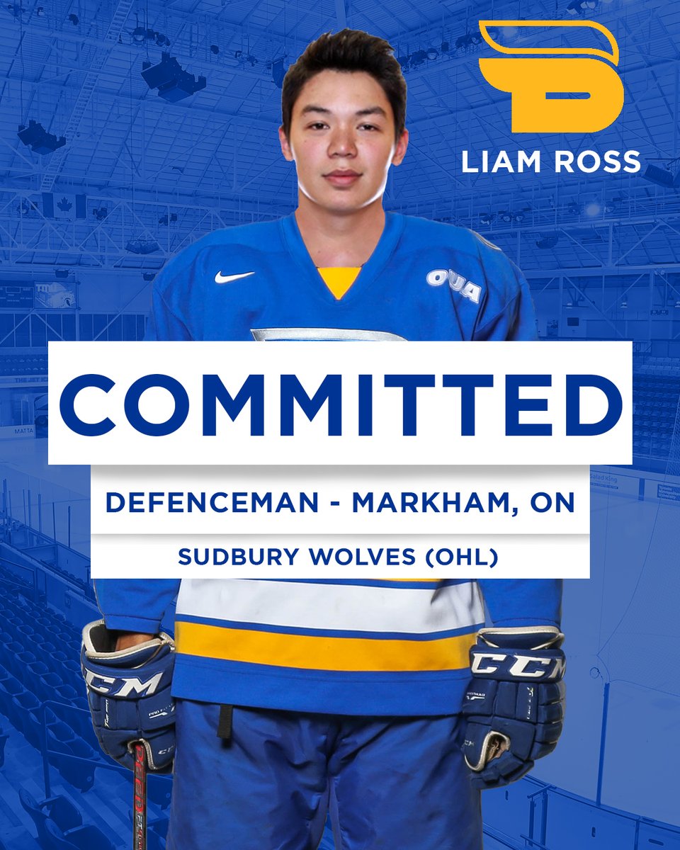 We have signed former <a href="/Sudbury_Wolves/">Sudbury Wolves</a> captain, Liam Ross!

Ross will be joining our blue line in the second semester 💪