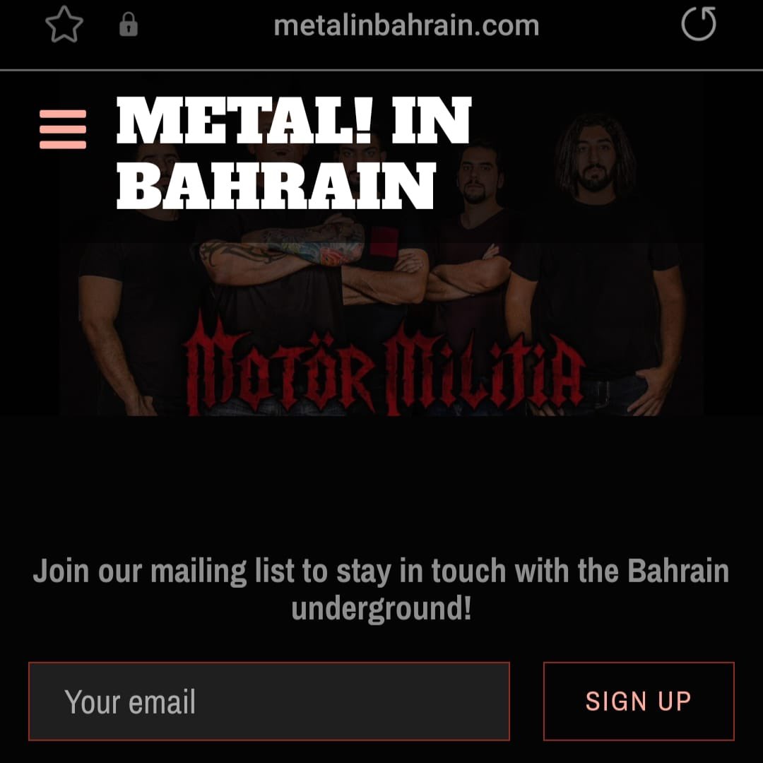Please click the link and subscribe to the METAL FEST mailing list. It will help us keep in touch with everyone for future gigs without depending on social media: metalinbahrain.com/contact