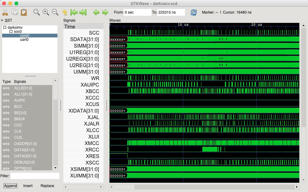 samsoniuk's tweet image. #DarkRISCV easy way: just git it from github.com/darklife/darkr…, enter in the sim directory and run make! you need #iverilog in the path and, case you have #gtkwave, you can use the VCD file and see the 3-stage pipeline working! ❤️