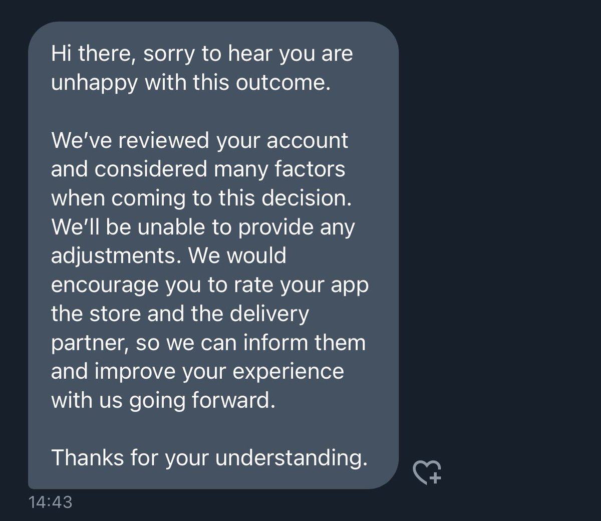 WasabiNoPineap1's tweet photo. @Jay16465600 @UberUKsupport @UberEats This happened to me - let me know if you don’t get a refund. I keep getting autogenerated messages that don’t look into my case for having paid, but my order not arriving. https://t.co/BmYJd5lTLb