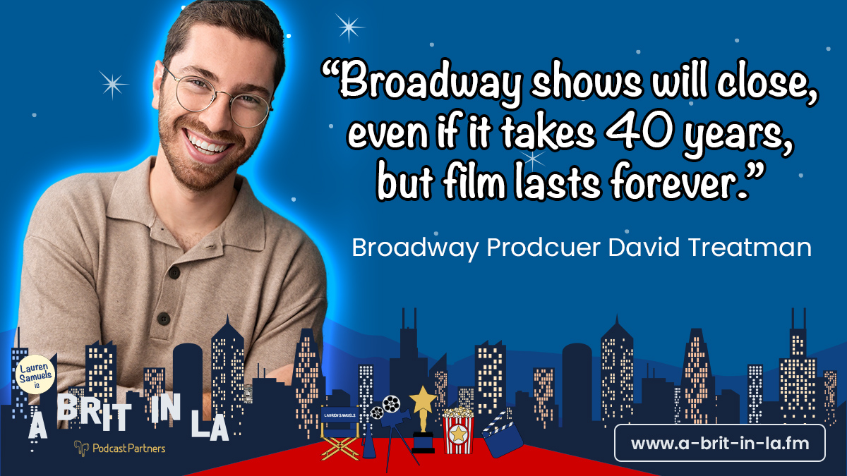 Check out the latest episode of 'A Brit in LA'! 🎉 

Host <a href="/Laurensamuels88/">Lauren Samuels</a> is joined by broadway producer <a href="/DavidTreatman/">David Treatman</a> to discuss finding new revenue models for stage shows and concerts.

🎧: a-brit-in-la.fm/broadway-produ…