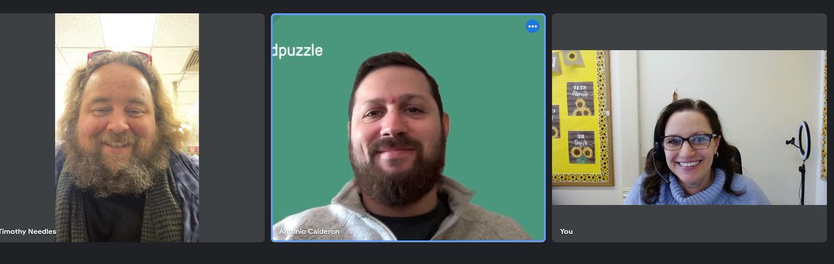 ManningTechTalk's tweet photo. A great meeting with Antonio from @edpuzzle!  Always a pleasure to work with😊@timneedles &amp; I are are excited to use this information to further support the teachers @SmithtownCSD.  So grateful we connected @NYSCATE you've been so helpful! Thank you! #edtech #techcoach #nyscate22 https://t.co/6LkfN2R9gR