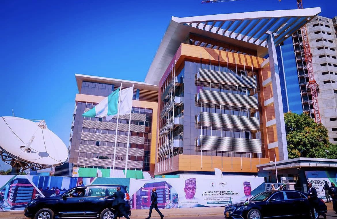 whitenigerian's tweet photo. Breaking News: President @MBuhari just Commissioned the National Shared Services Center. Another big achievement by @ProfIsaPantami. 👏 https://t.co/ziNXc52dDR