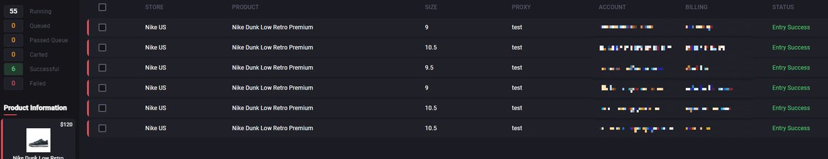 TohruAIO_'s tweet photo. Thanks to our latest Nike updates, Tohru users have been cooking every release 🧑‍🍳

Our new FILLER mode has massively reduced the amount of checkout failures experienced on launches, giving Tohru users the advantage they need to cook the latest releases. 

See for yourself👇 https://t.co/QLCLja3WXT
