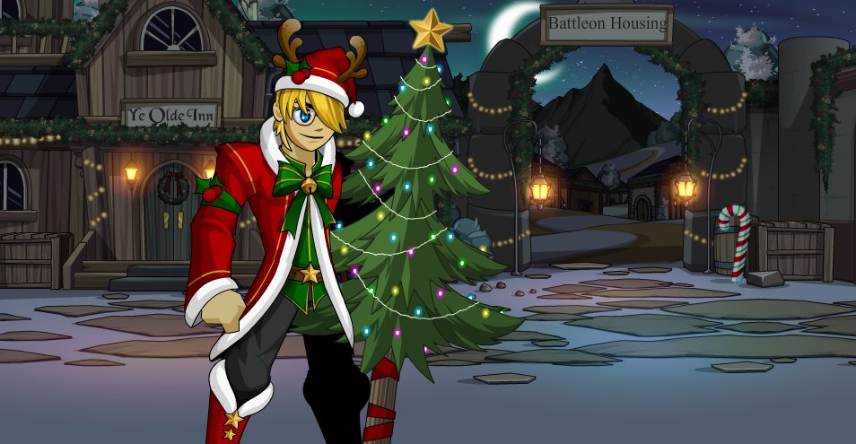 Hans has swapped his mop for a Frostval tree. He's ready to sing an Aria or two, get his carol, then head back to the Inn for hot chocolate and gifts this Thursday at AQ.com!