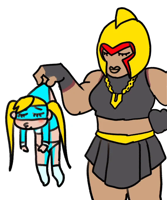 R Mika tried to sneak into Street Fighter 6 but got caught by Marisa... DLC maybe? Capcom Please? 