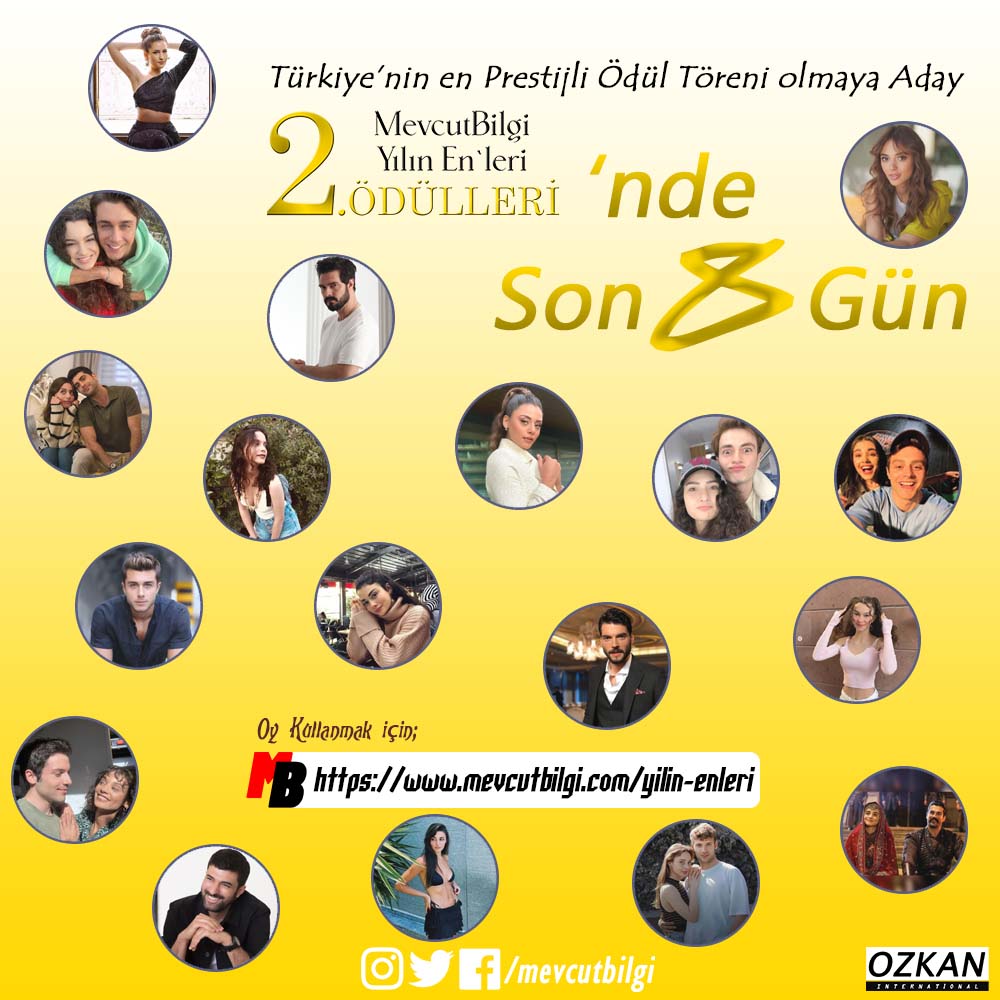 2. MevcutBilgi Yılın En'lerinde Son 8 Gün!
Biz çok heyecanlıyız, peki ya siz🤔

Mevcutbilgi.com/yilin-enleri 

#AsDor #AyBer #DogFat #EkKan #SüsÖm #ZeyÇağ #EkKan #OsBal 

#MevcutBilgi 
#MevcutBilgiReyting 
#MevcutBilgiYılınEnleri