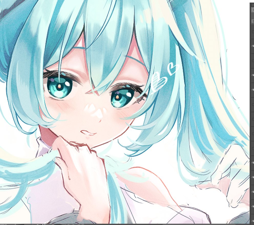 初音ミク「#初音ミク 」|紫麗月のイラスト