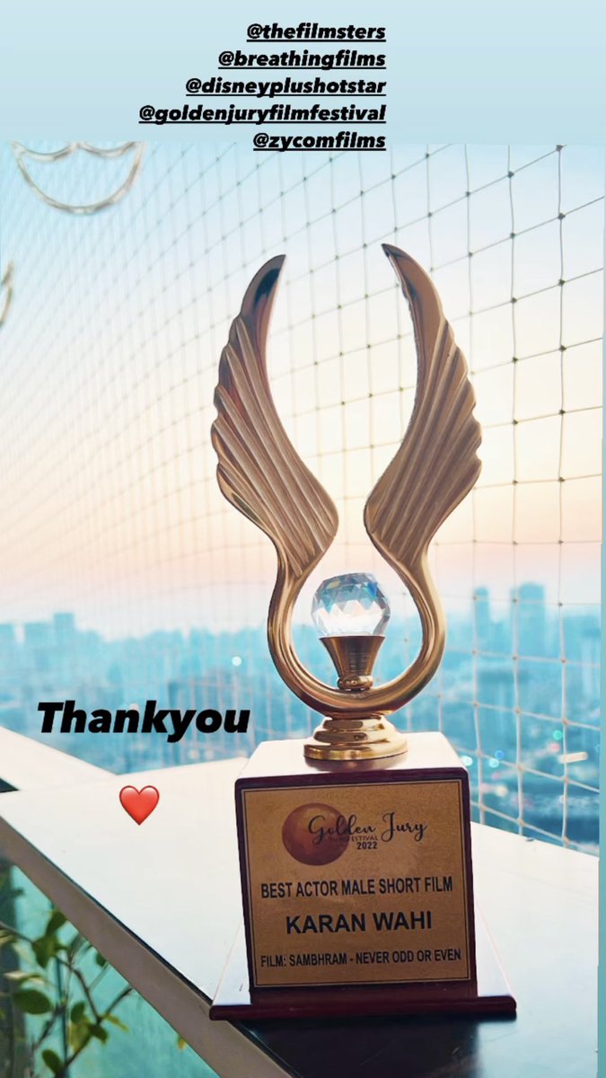 CChanna_mereya's tweet photo. He has bagged another award 🎉🎉
@karan009wahi 
CONGRATULATIONS WAHI
 #ChannaMereya https://t.co/8Yw9xpBGaj