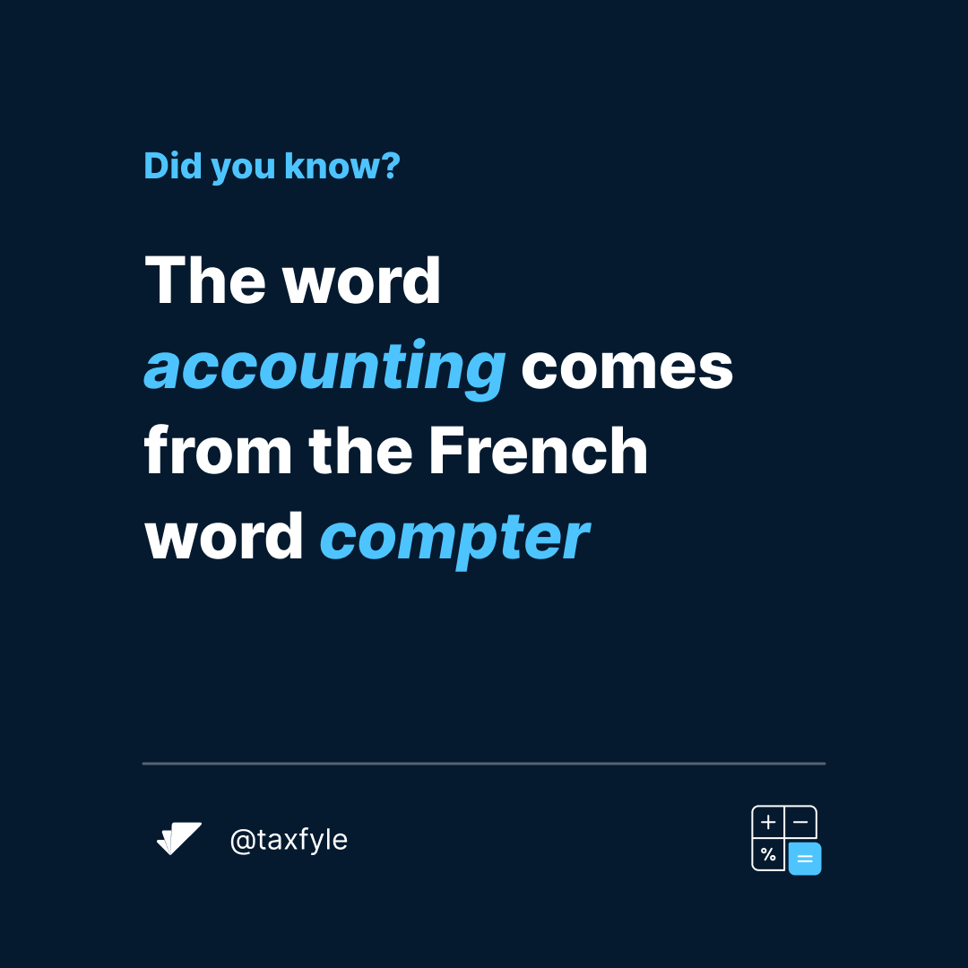 The word, “compter,” means to count. Accounting isn’t the only industry term that comes from another language, do you know the others?