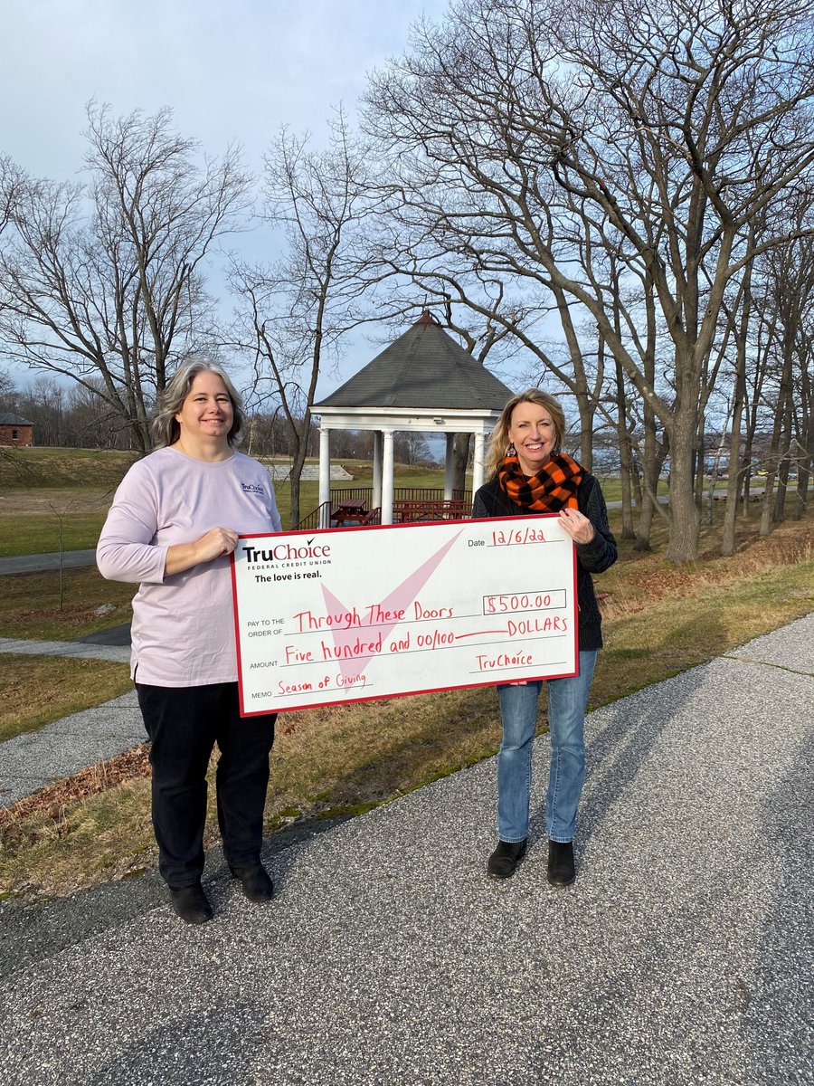 Pam stopped by Through These Doors to drop off a donation from our employees during our season of giving. Through These Doors is a domestic violence resource center providing a full array of services to people experiencing domestic abuse and related issues.