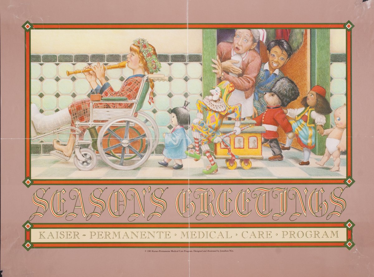 kphistory's tweet photo. This recovered poster #FromtheArchive by a local artist is one of several holiday posters published and distributed each December between 1982-1988, which reflected our roots in equity, diversity &amp; inclusion. https://t.co/x4iG4oOVob
