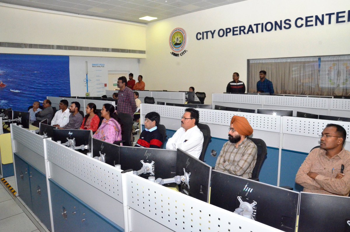 A team of Municipal Commissioners from Chattisgarh visited the City Operations Center in GVMC.