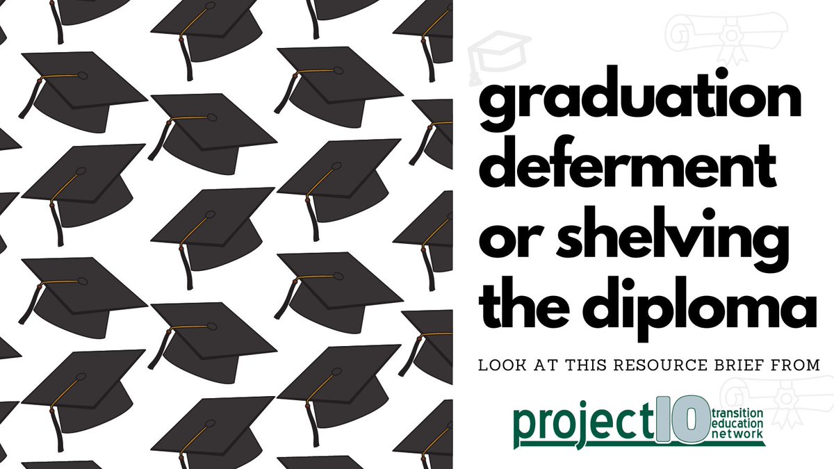 StudentLedIEP's tweet image. "To Take or Put on the Shelf," good info on #Deferment frm #Project10 Transition Education Network December 2022 Topical Brief: Review of Deferment Requirements &amp;amp; Procedures conta.cc/3BRdXct 
@PNWNY @PTHVP @OCALILTC @RITransition @SETransition @Diverse_Edu @CECMembership