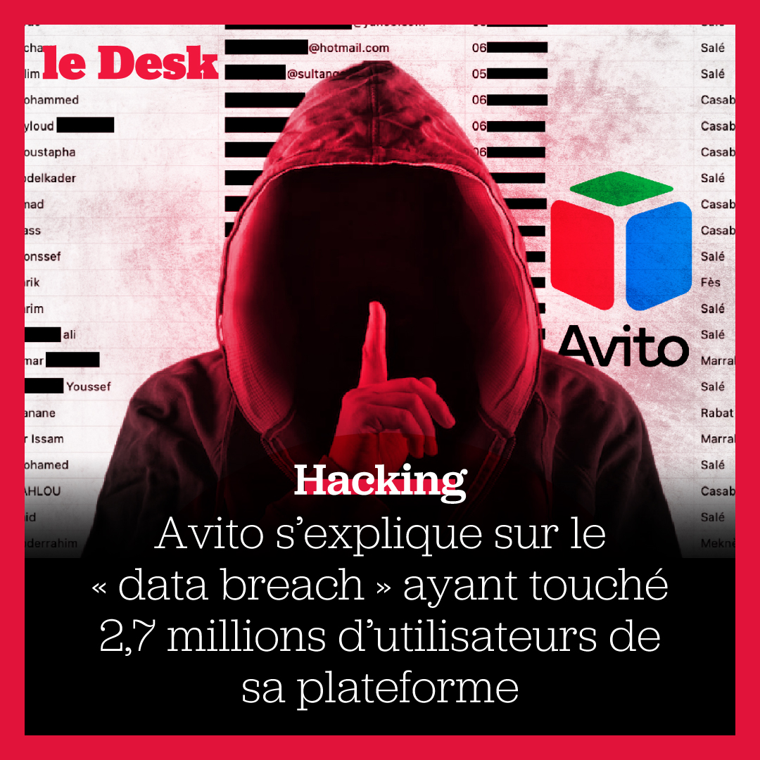 LeDesk_ma's tweet photo. 🔴Avito s’explique sur le « data breach » ayant touché 2,7 millions d’utilisateurs de sa plateforme
Plus de détails sur https://t.co/HXYaE9Z11s: https://t.co/NkMrAbORWd
#LeDesk #Maroc #Avito #Datbreach https://t.co/0r0KXksTGg